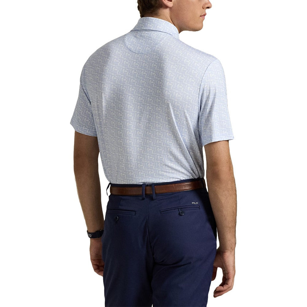 Ralph Lauren Lightweight Airflow Golf Polo Office Blue Multi - FW24 Men