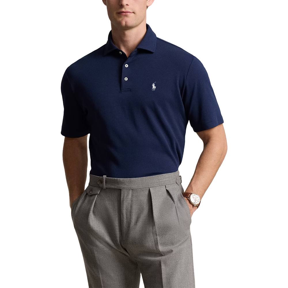 Ralph Lauren Tour Pique w/Cut & Sewn Collar Golf Polo Refined Navy - FW24 Men