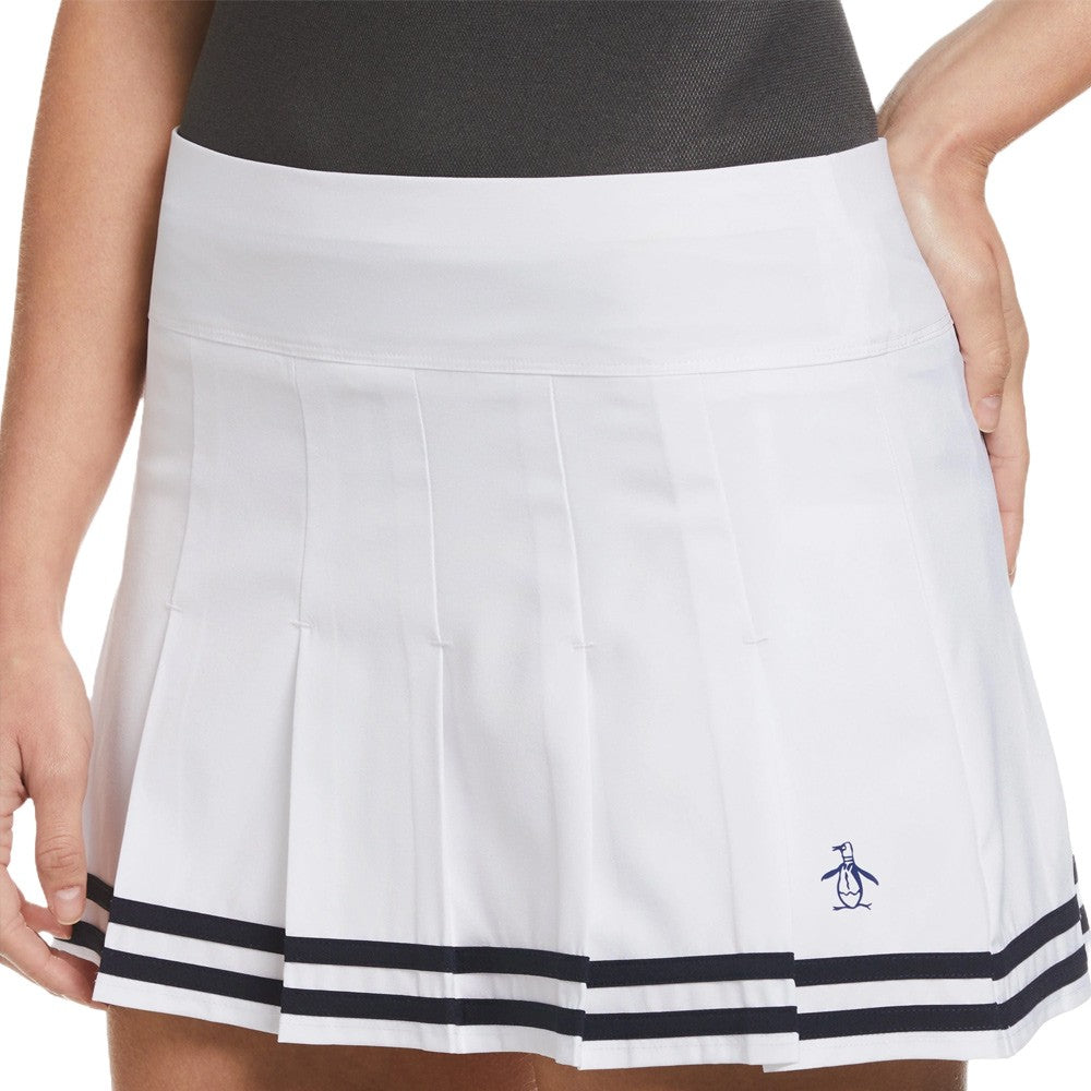 Original Penguin 13" Contrast Hem Pleated Golf Skort Bright White - SS24 Women