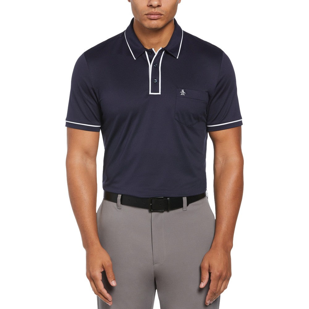 Original Penguin The Technical Earl Golf Polo Black Iris - SS24 Men