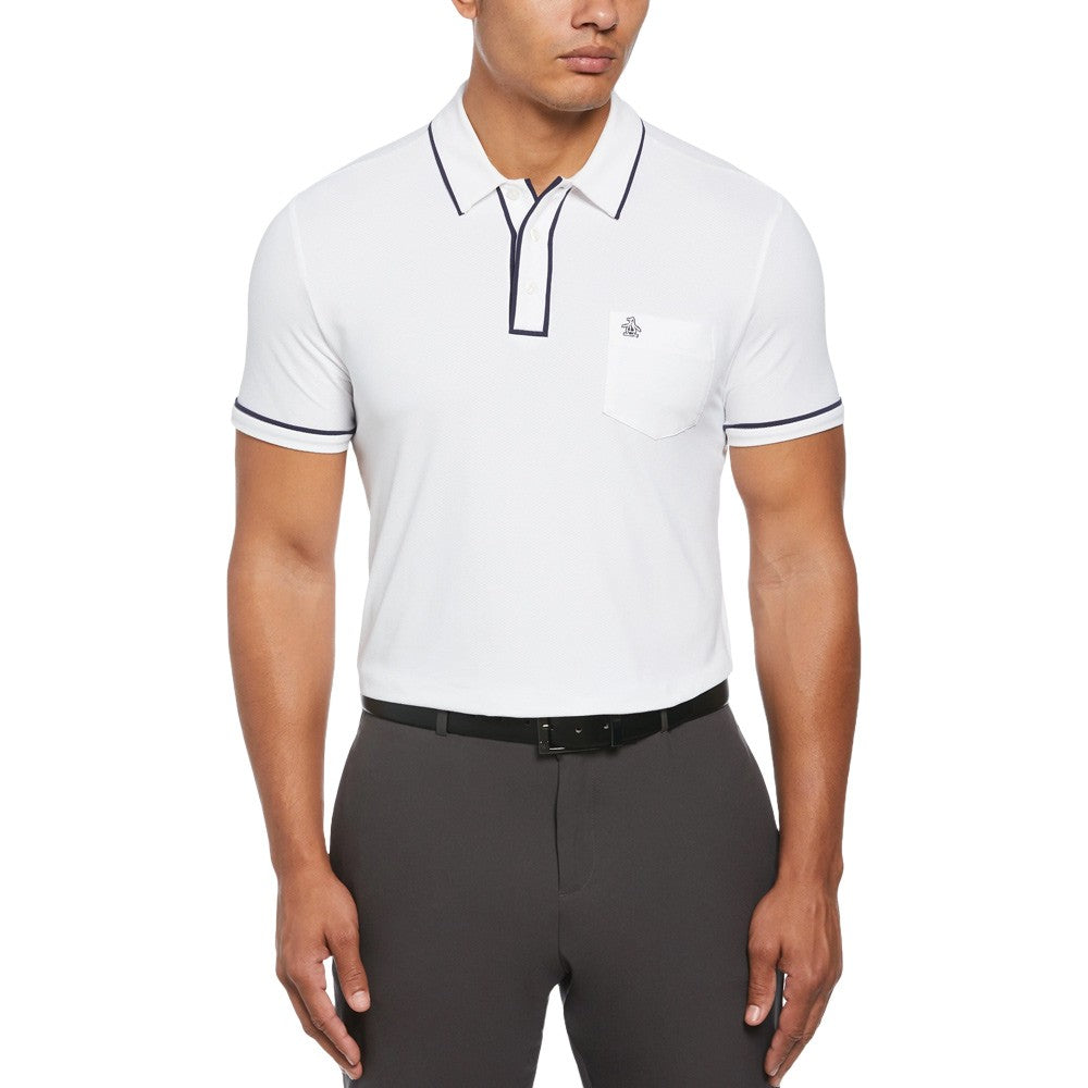 Original Penguin The Technical Earl Golf Polo Bright White - SS24 Men