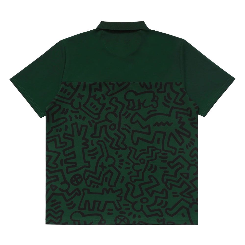 Malbon x Keith Haring Printed Golf Polo Green