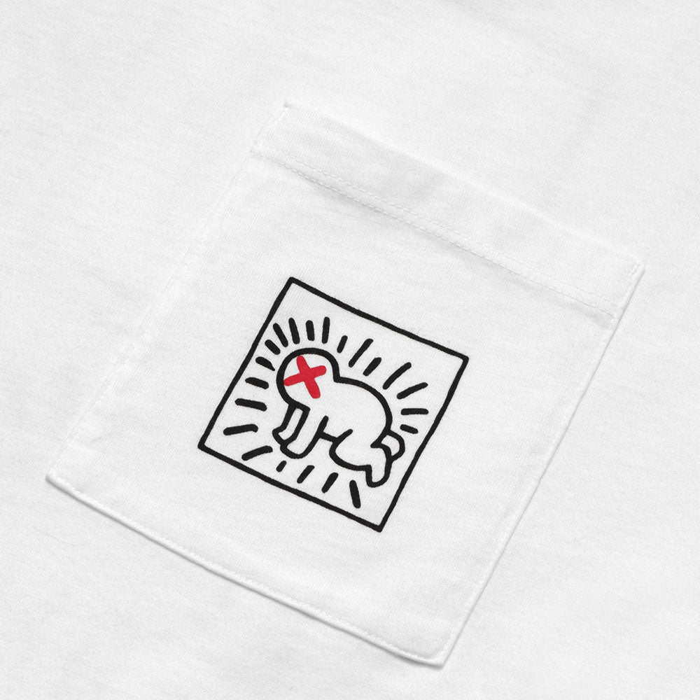 Malbon x Keith Haring Pocket Golf T-Shirt White