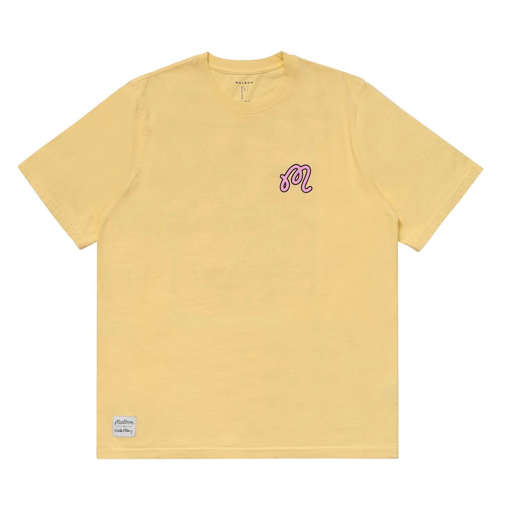 Malbon x Keith Haring Shortsleeve Golf T-Shirt Pale Yellow