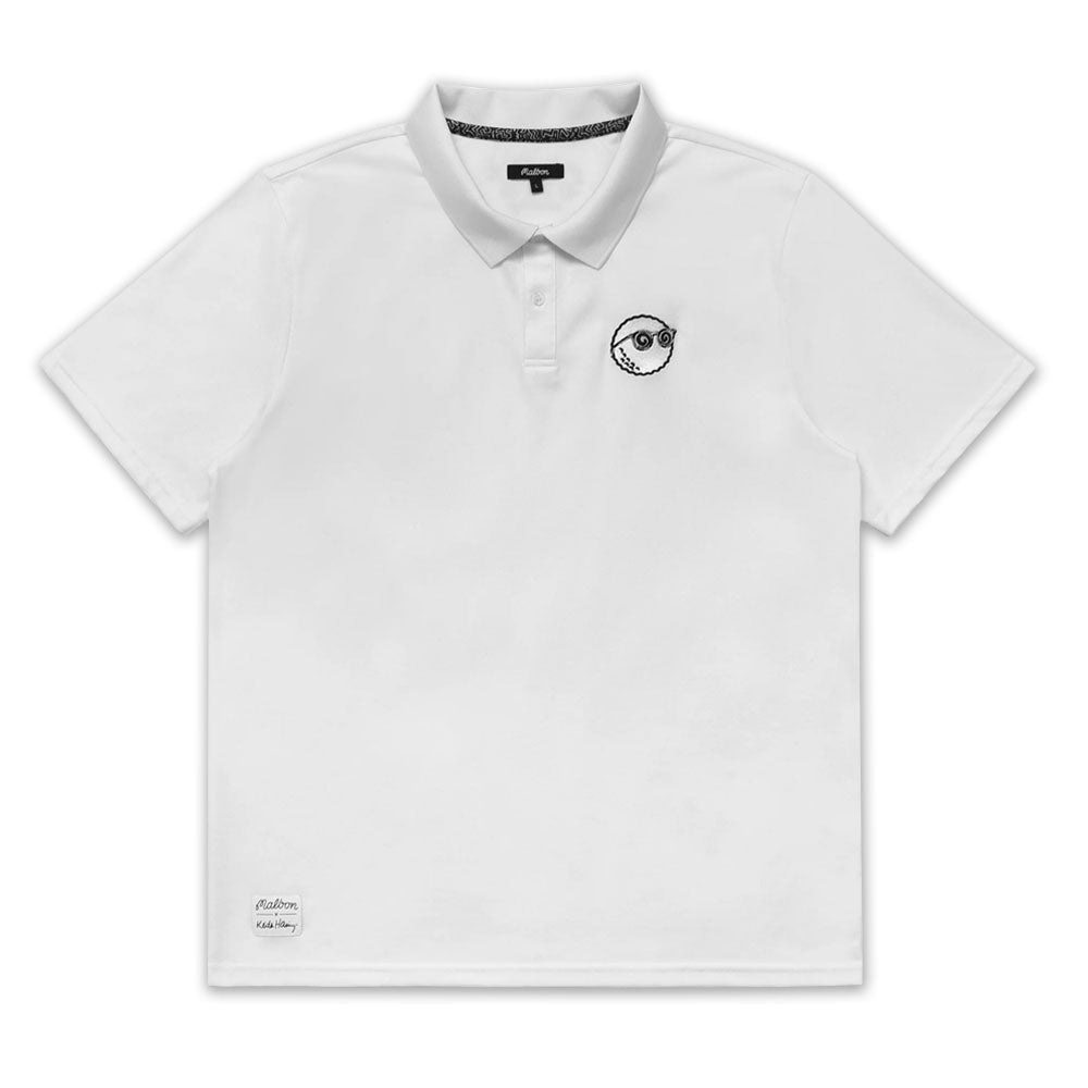 Malbon x Keith Haring Performance Pique Golf Polo White