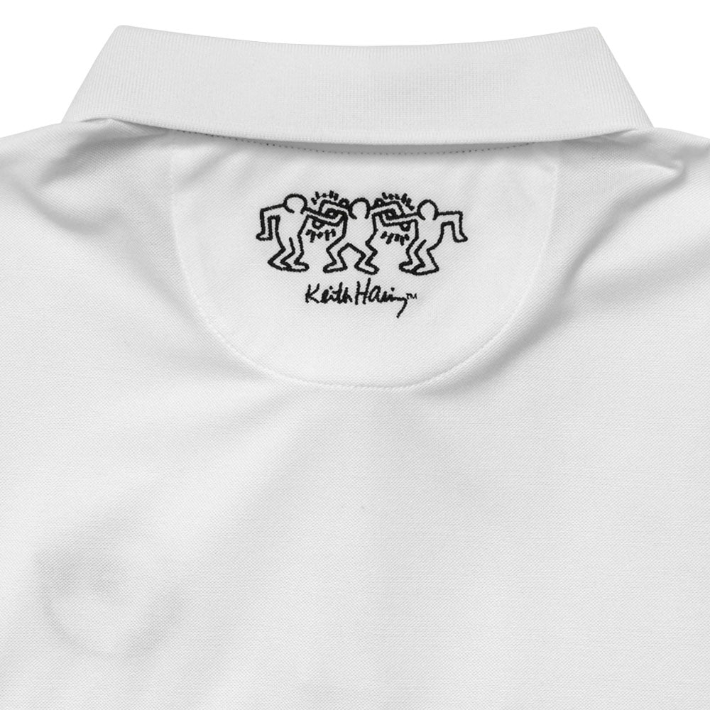 Malbon x Keith Haring Performance Pique Golf Polo White