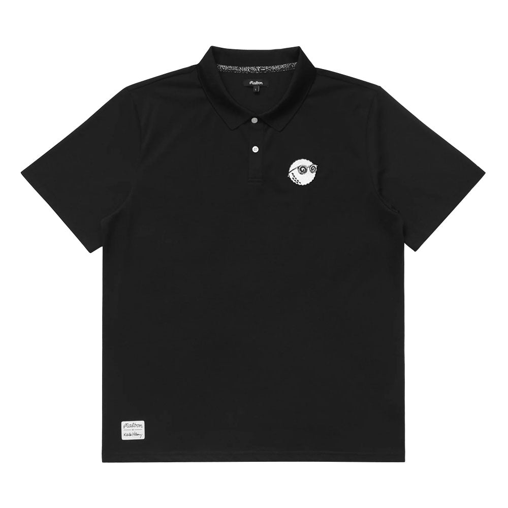 Malbon x Keith Haring Performance Pique Golf Polo Black