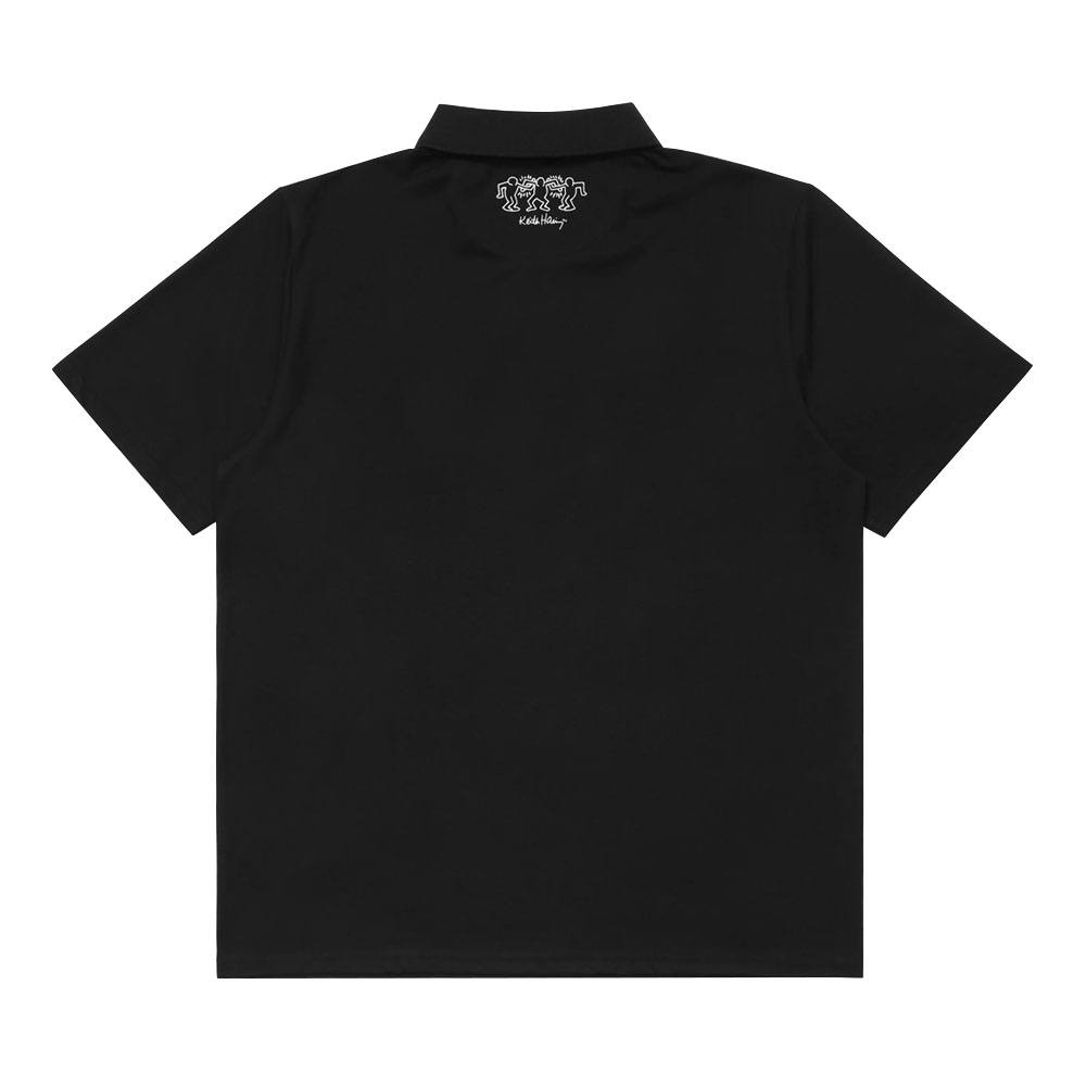 Malbon x Keith Haring Performance Pique Golf Polo Black