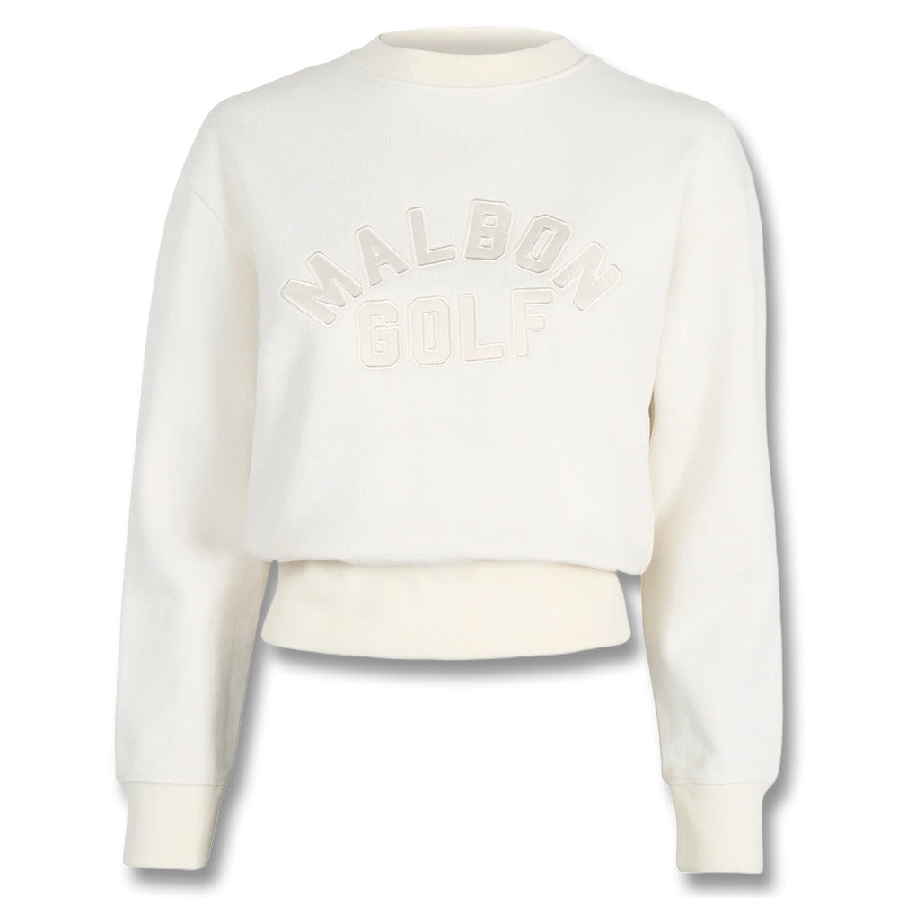 Malbon Ivy Creweck Golf Sweater Bone - FW24 Women