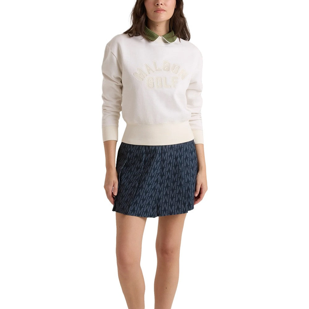 Malbon Ivy Creweck Golf Sweater Bone - FW24 Women