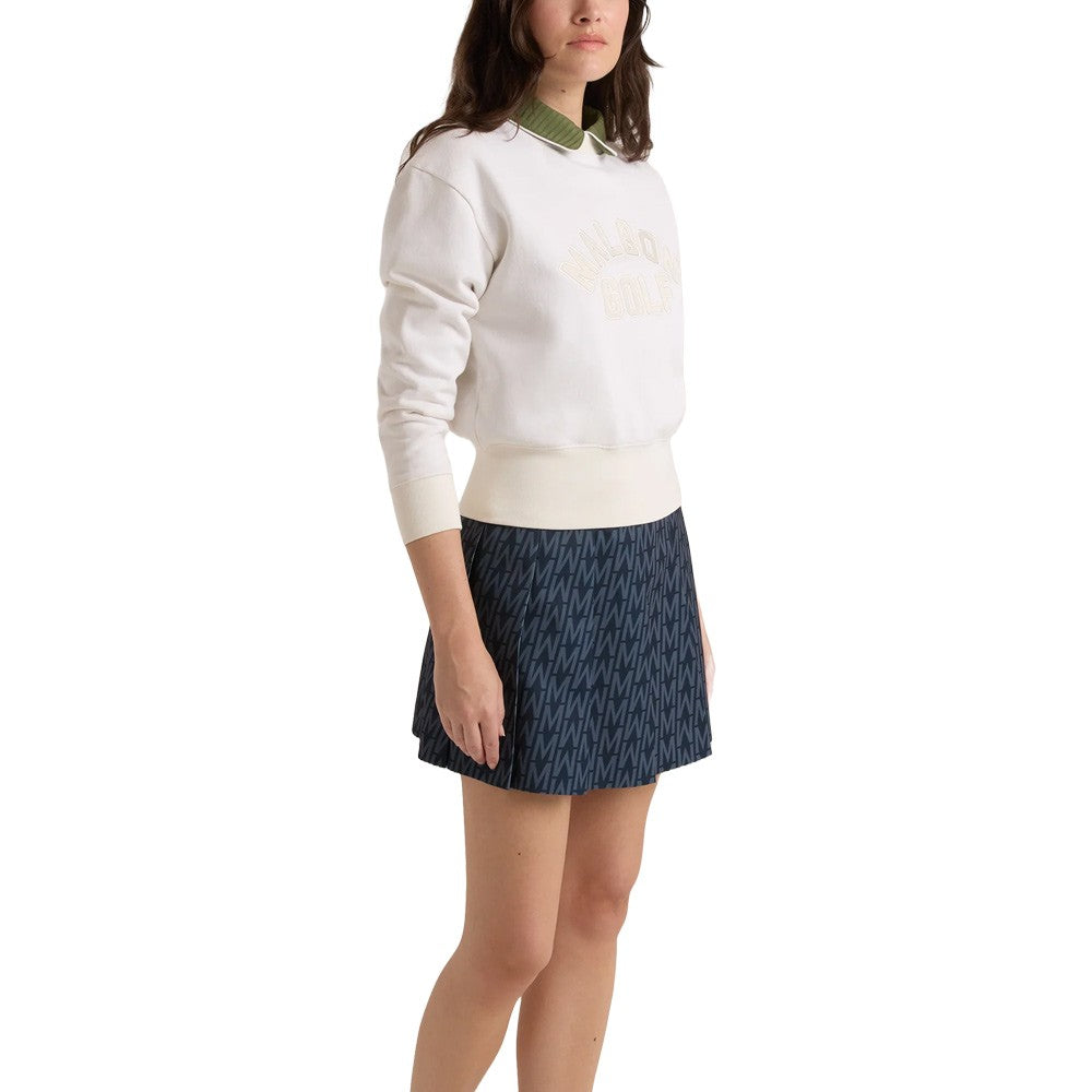 Malbon Ivy Creweck Golf Sweater Bone - FW24 Women