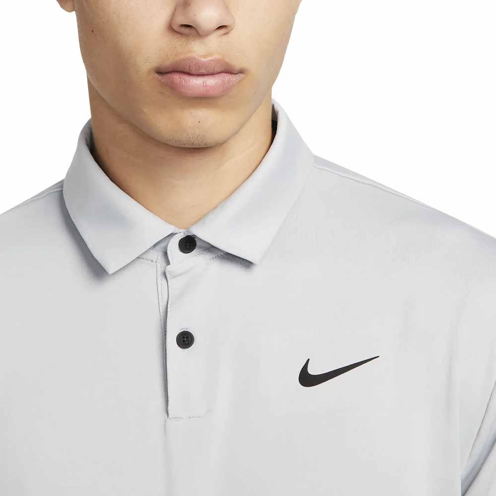 Nike Dri-FIT Tour Solid Golf Polo Light Smoke Gray/White - Holiday24