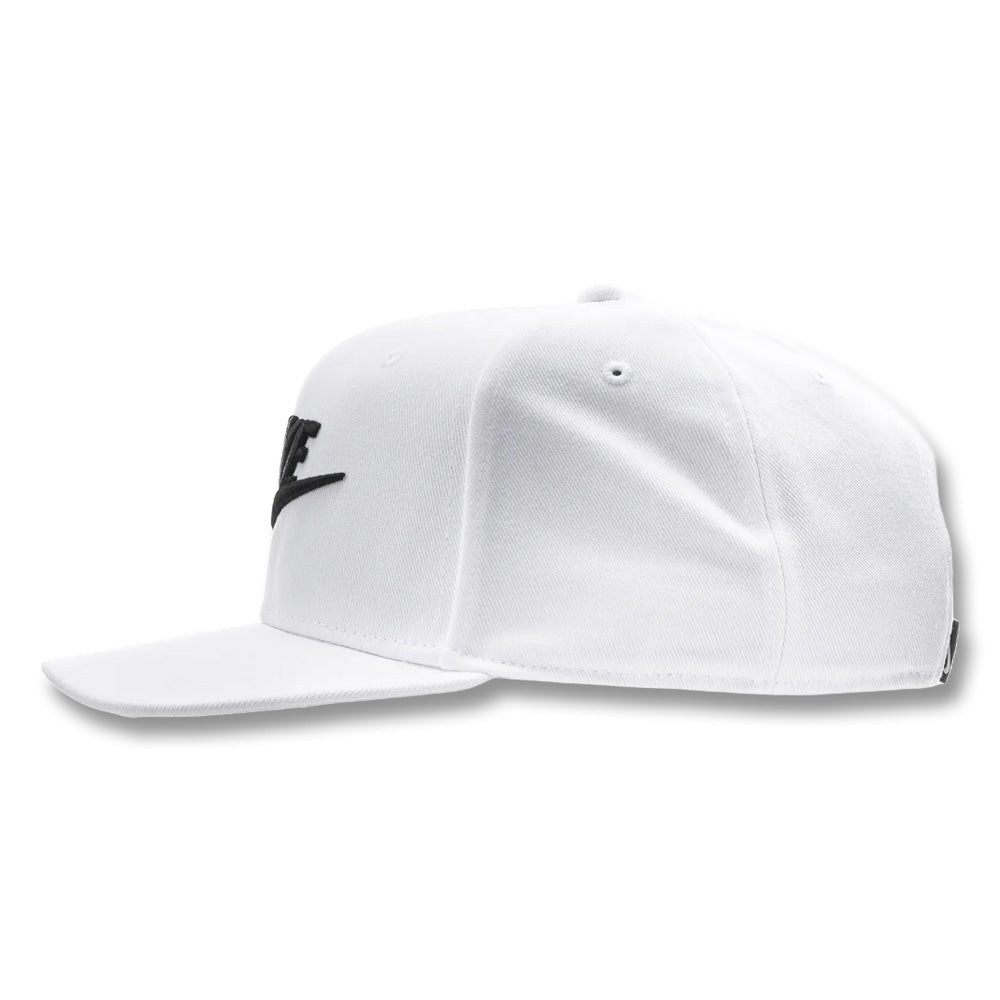 Nike Dri-FIT Pro Structured Futura Golf Cap White/Wolf Gray/Black - SU25