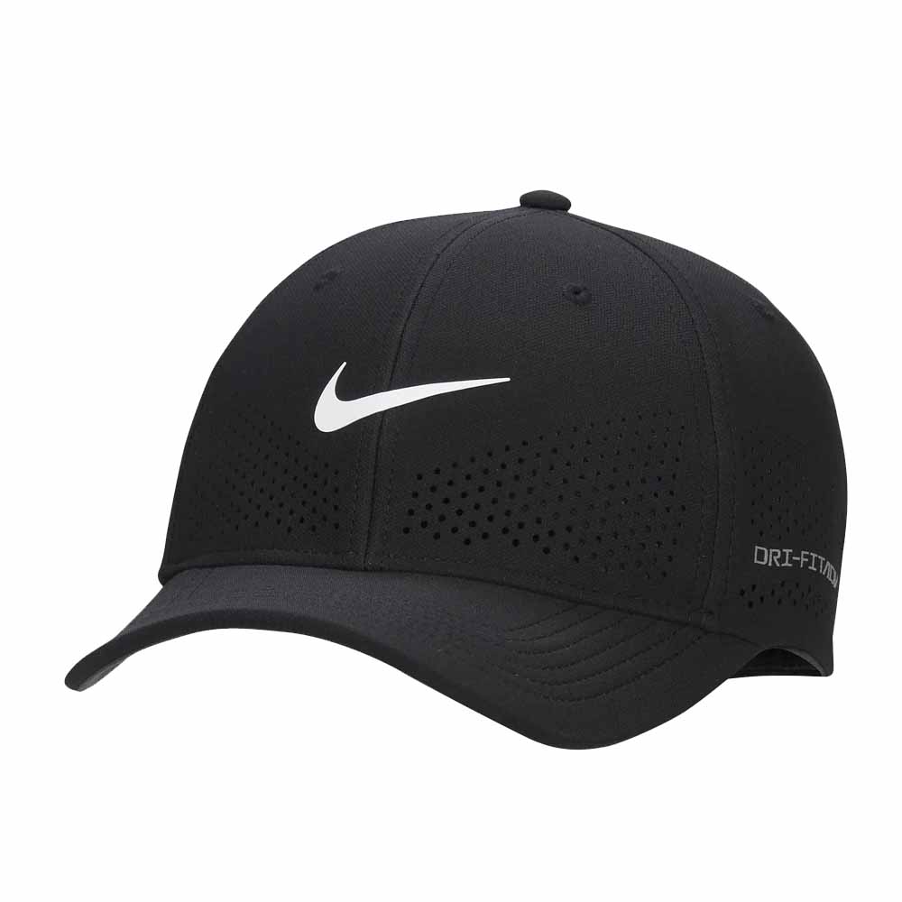 Nike Dri-FIT ADV Rise Structured Swoosh Flex Golf Cap Black/Anthracite/Black - SU25