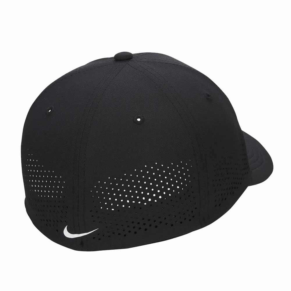 Nike Dri-FIT ADV Rise Structured Swoosh Flex Golf Cap Black/Anthracite/Black - SU25