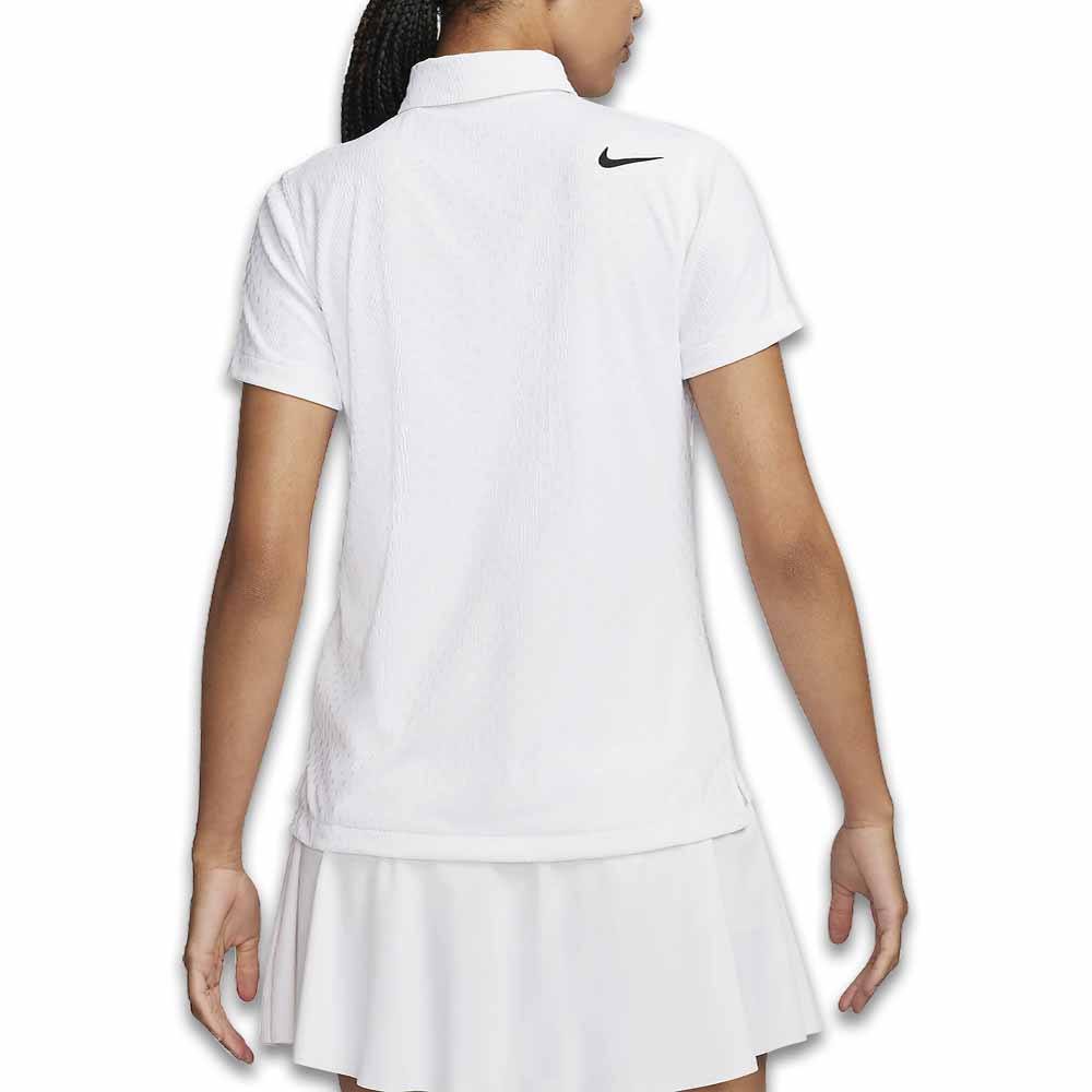 Nike Dri-FIT Tour ADV Shortsleeve Golf Polo Platinum White/Black - Holiday24 Women