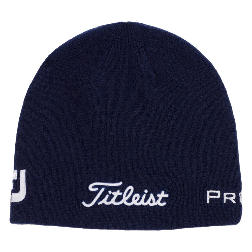 Titleist Tour Merino Golf Beanie Navy/White - FW24