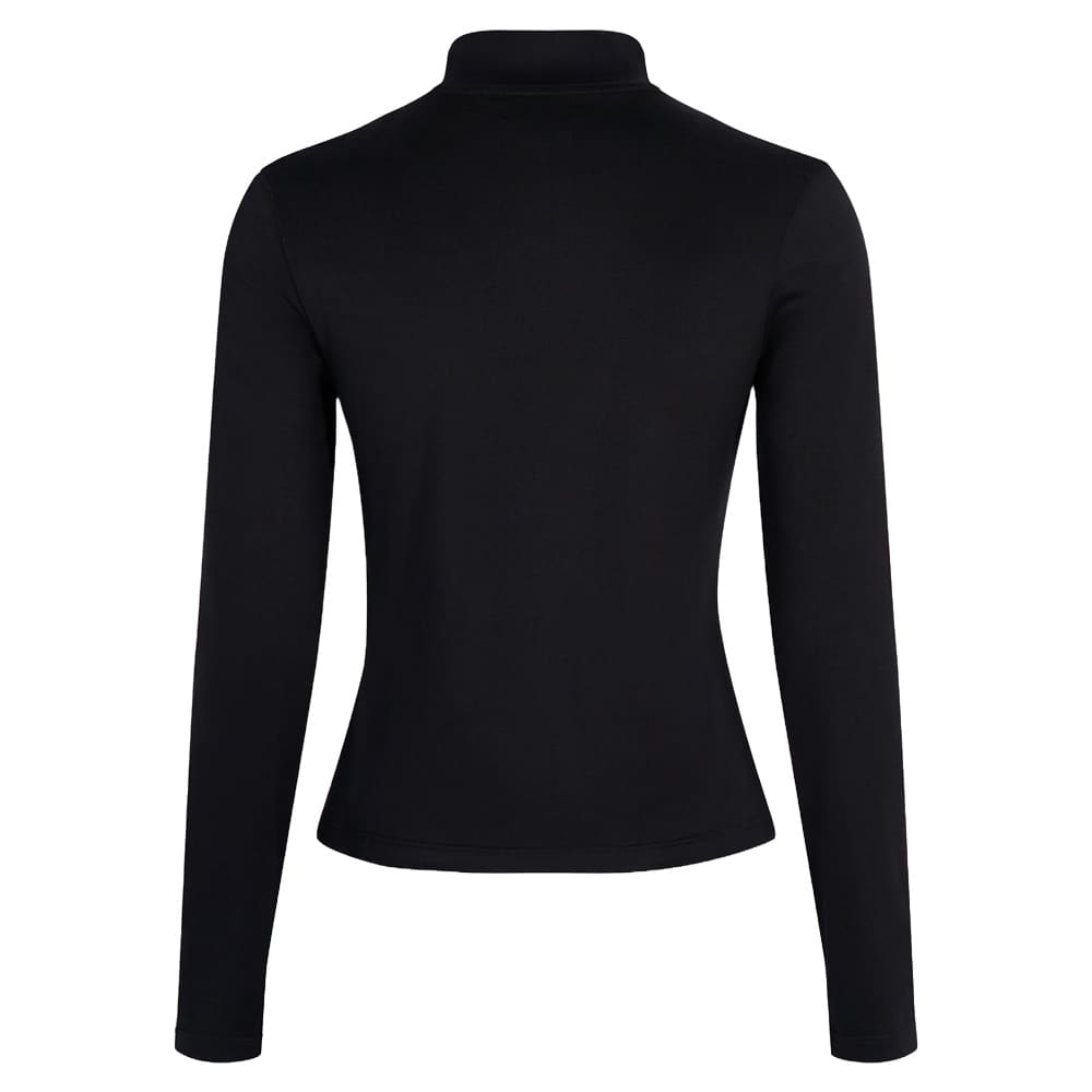 Malbon Rally Longsleeve Golf Mockneck Black - FW24 Women