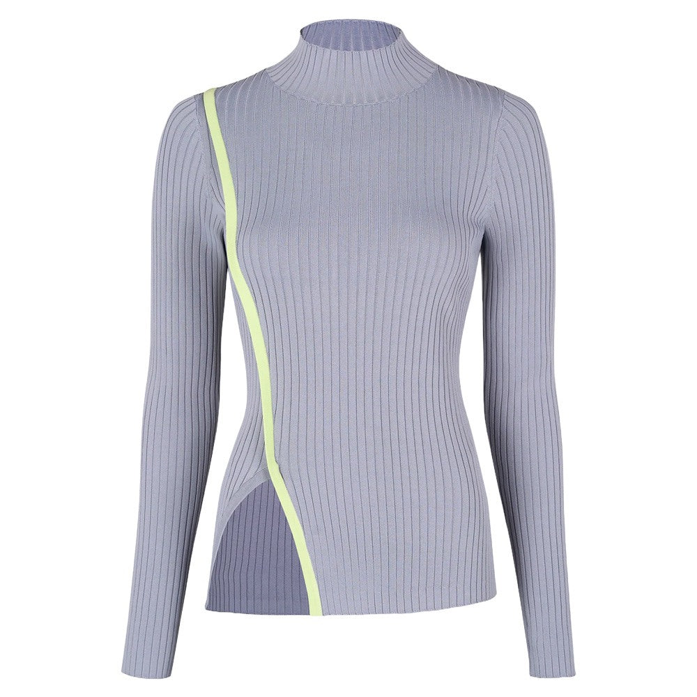 Malbon Jessica Golf Mockneck Stone - FW24 Women