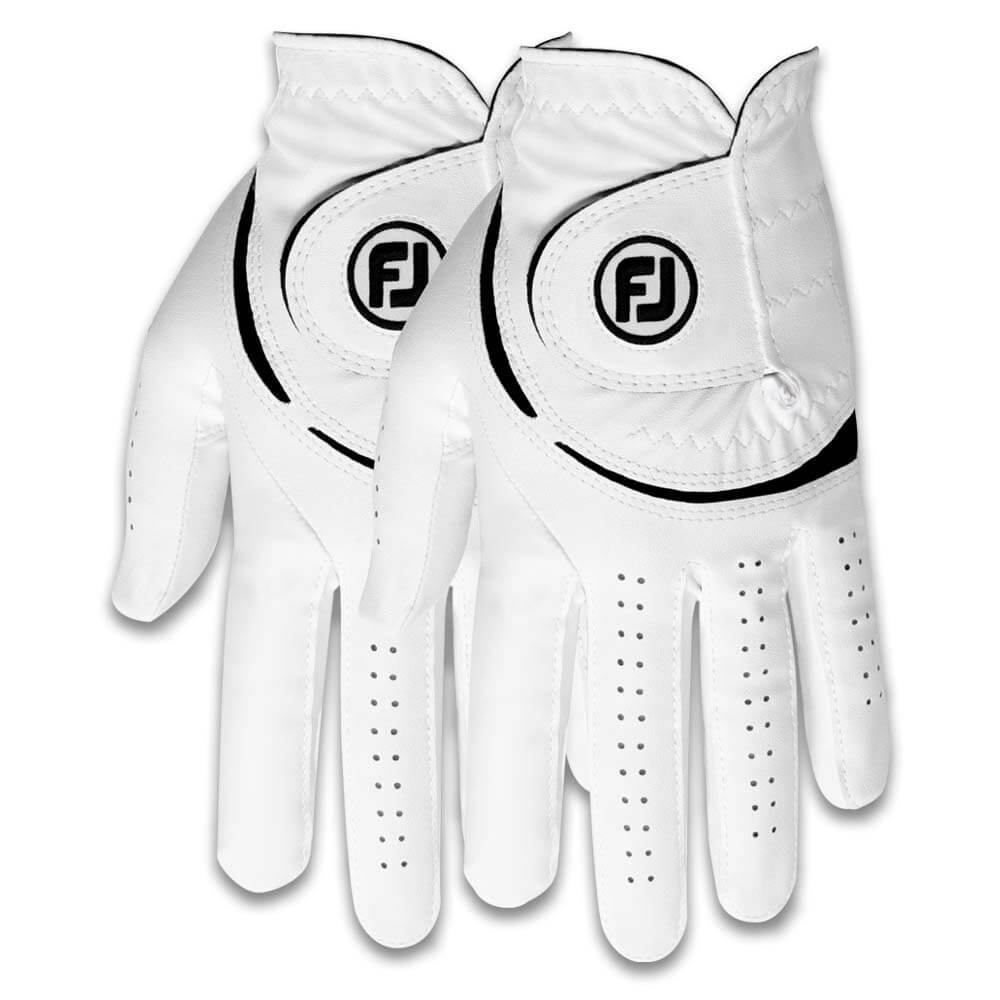 FootJoy WeatherSof 2-Pack Golf Glove White/Black - ALL24 Women