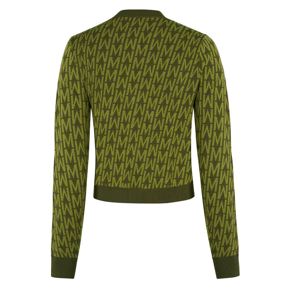 Malbon Charlotte Cardigan Golf Sweater Olive Multi - FW24 Women