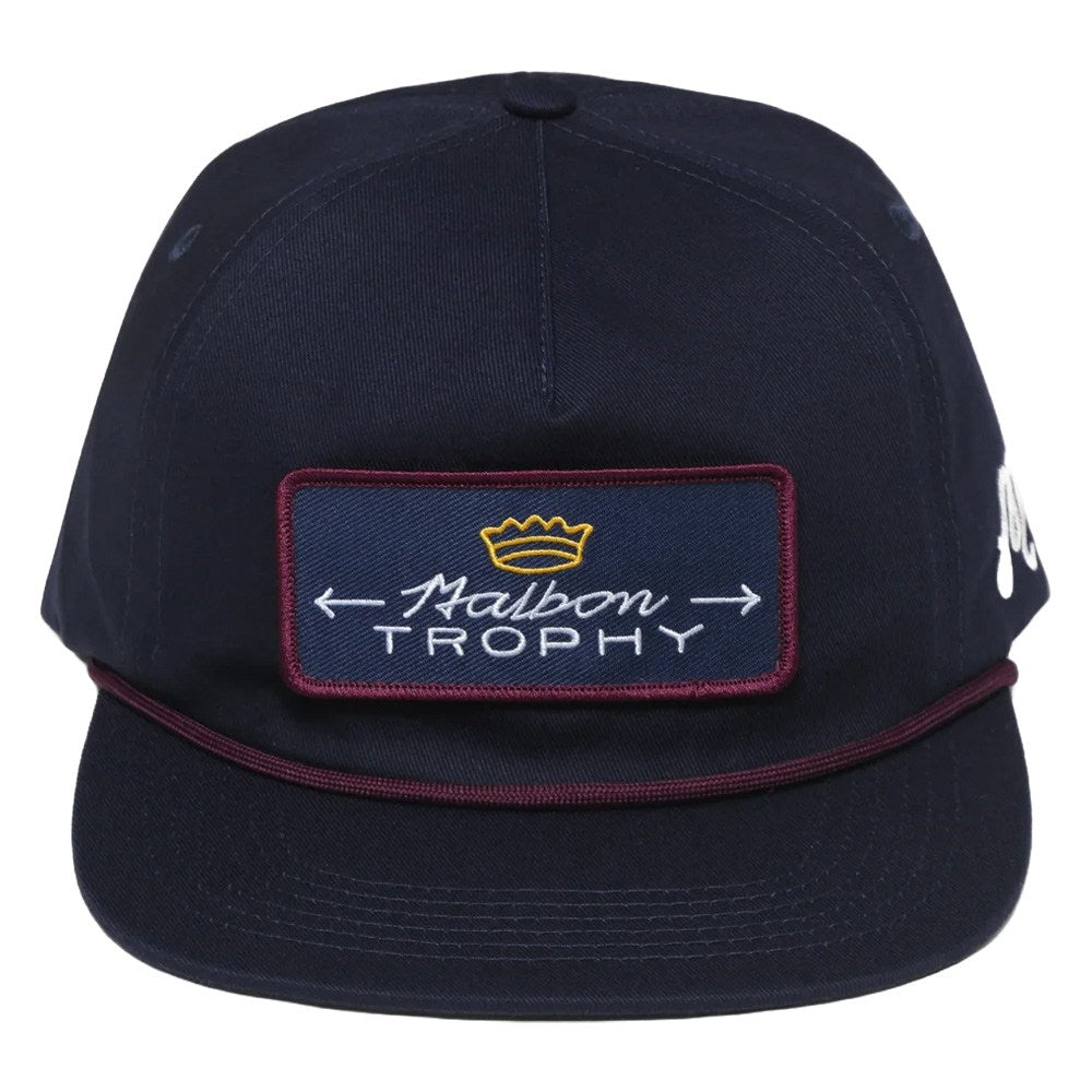 Malbon Trophy Twill Rope Golf Cap Navy - FW24