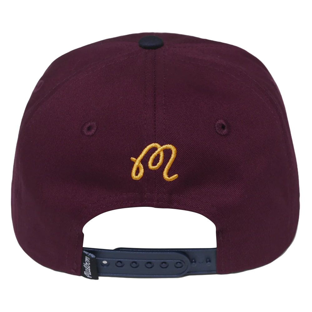 Malbon Trophy Painters Golf Cap Burgundy - FW24