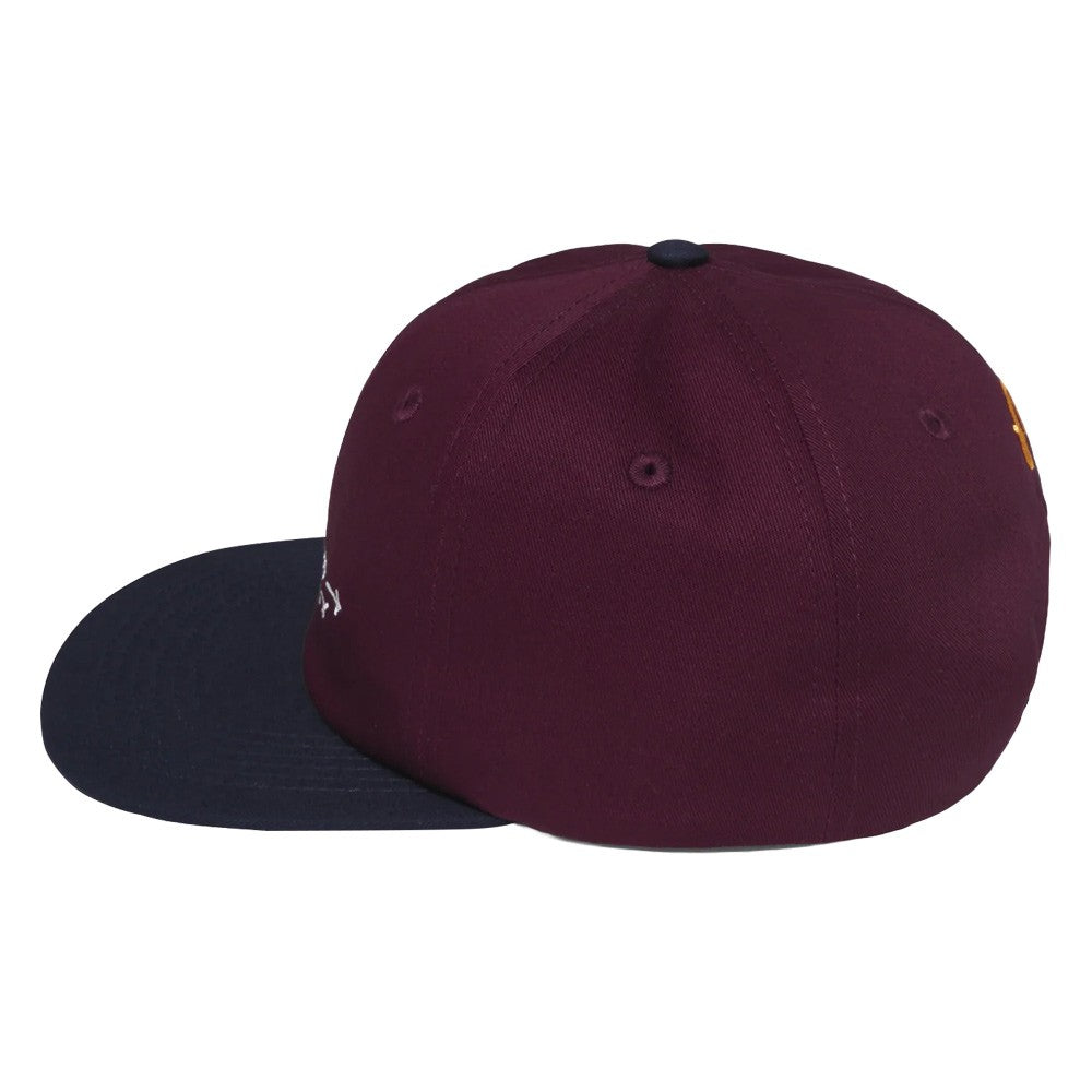 Malbon Trophy Painters Golf Cap Burgundy - FW24