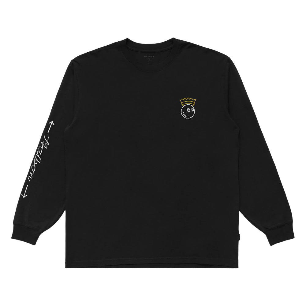 Malbon Trophy LS Golf T-Shirt Black - FW24