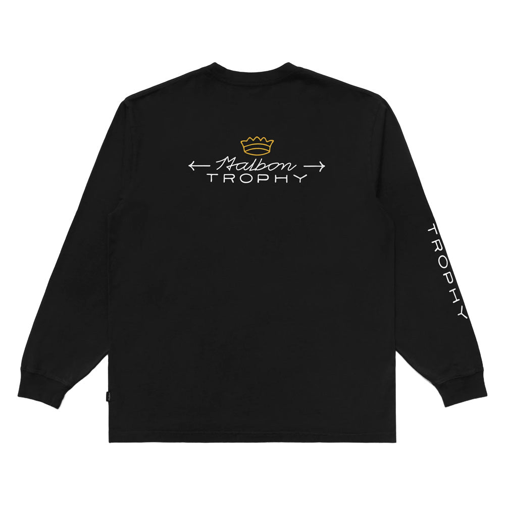 Malbon Trophy LS Golf T-Shirt Black - FW24