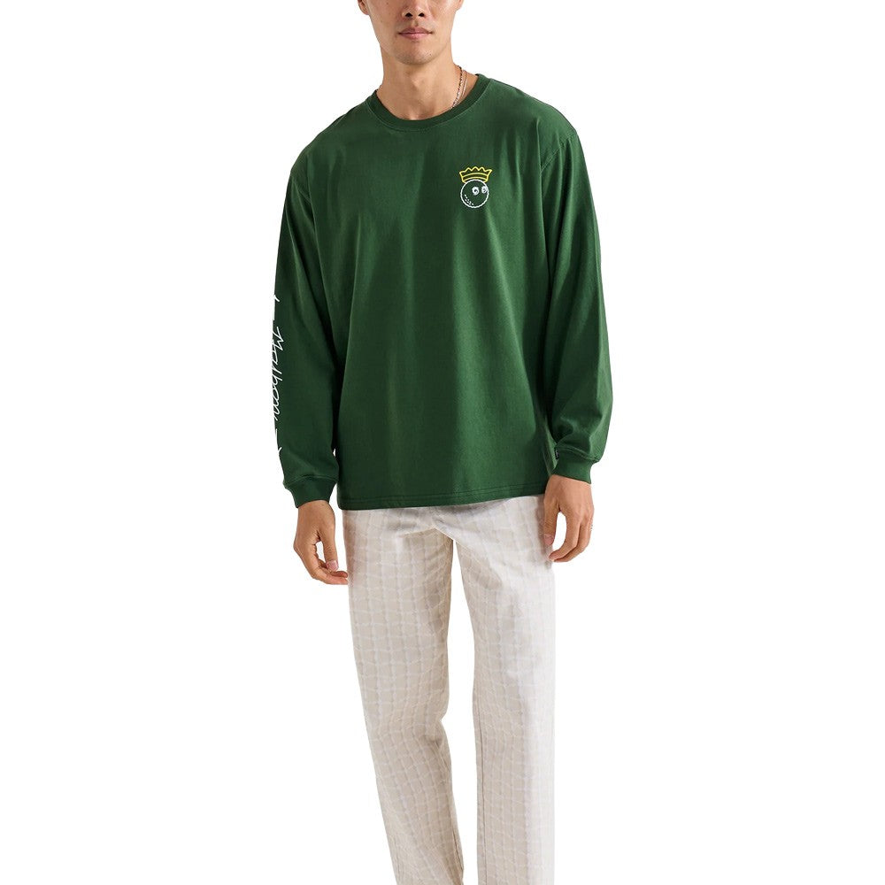 Malbon Trophy LS Golf T-Shirt Green - FW24