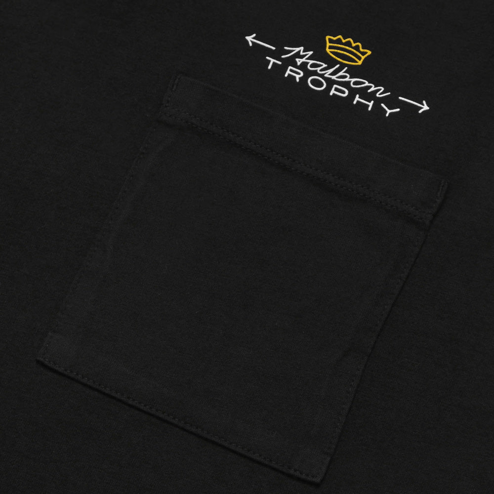 Malbon Trophy Pocket Golf T-Shirt Black - FW24