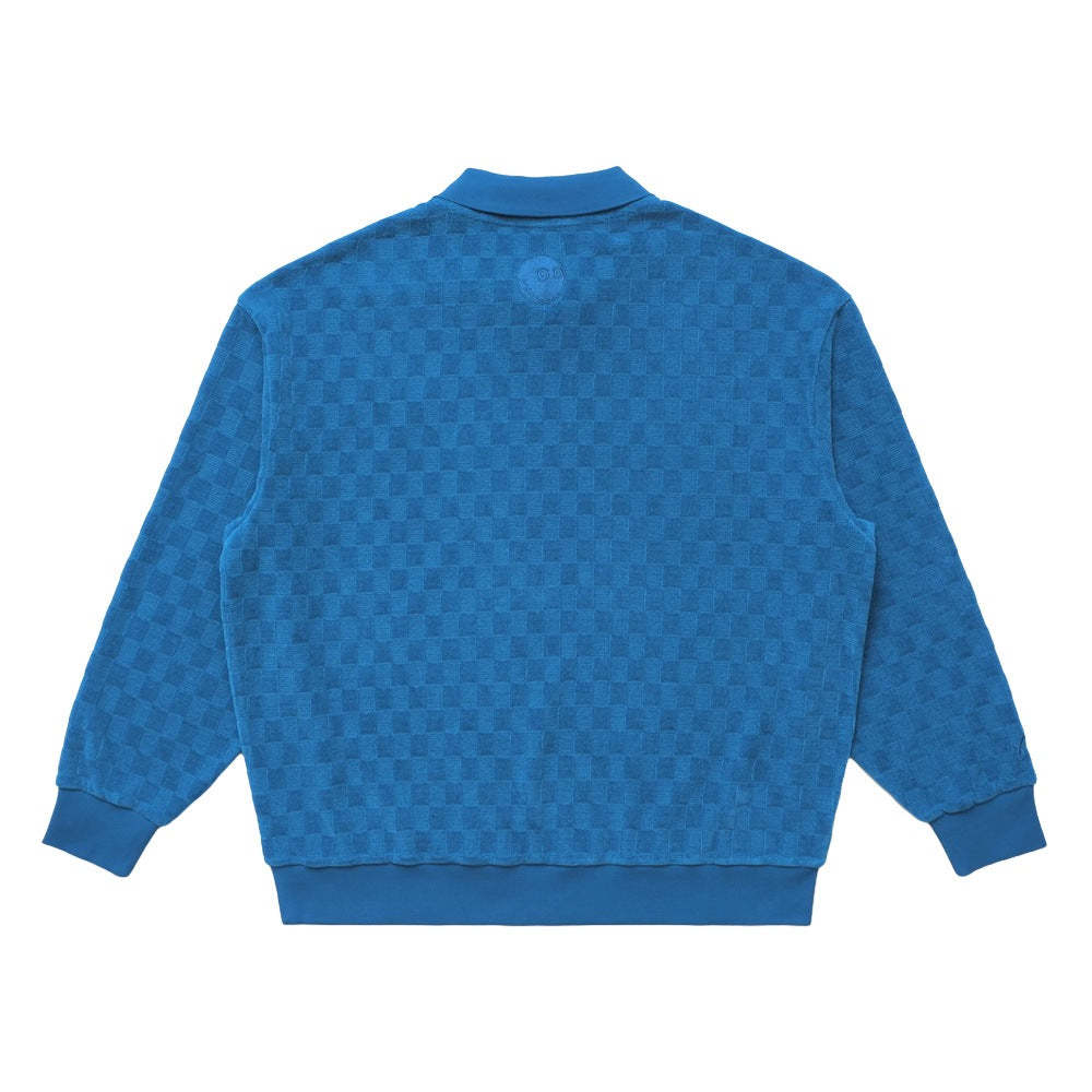 Malbon Yukon Fleece Golf Sweater Royal - FW24