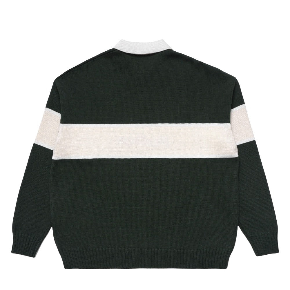 Malbon Bennet Knit Polo Golf Sweater Forest - FW24