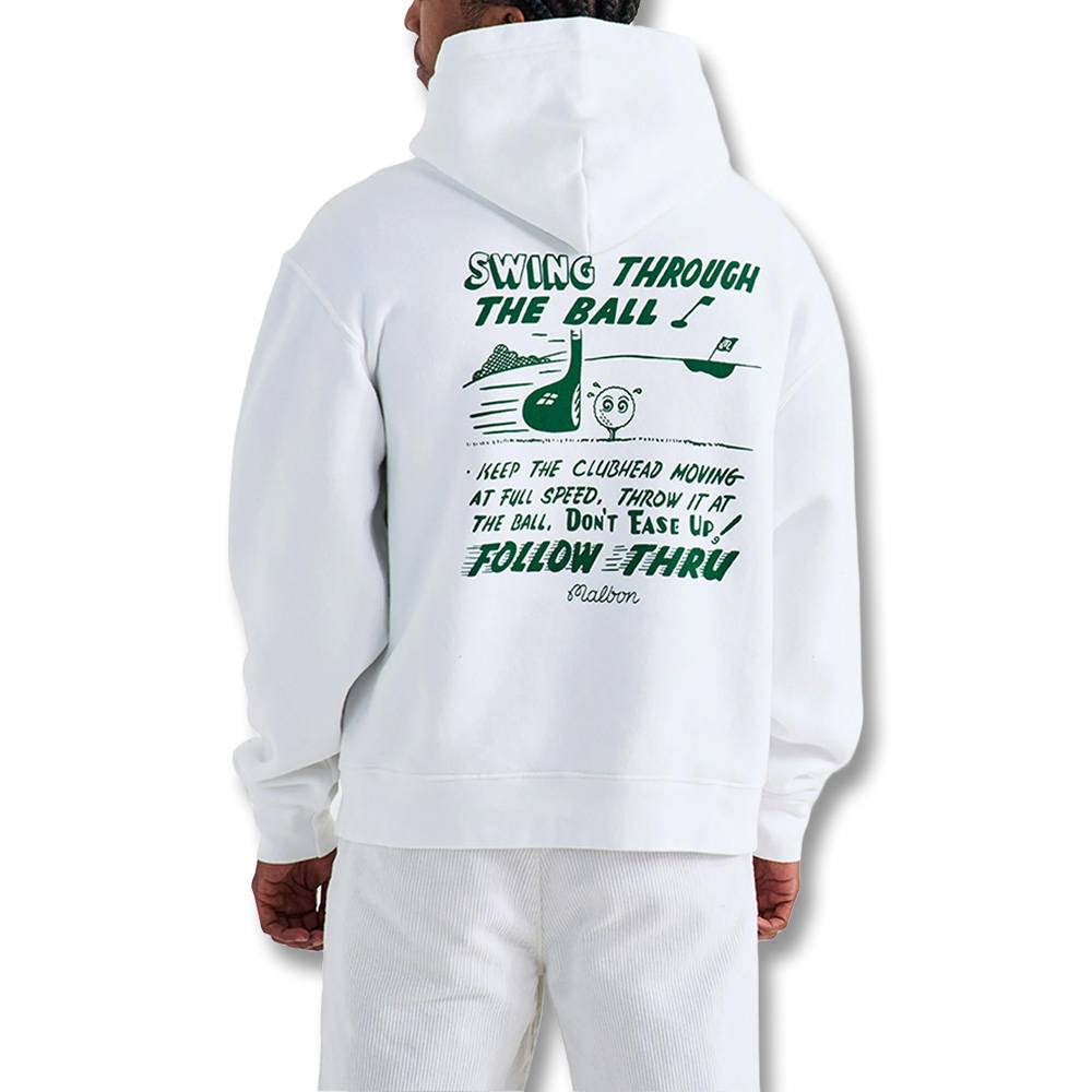 Malbon Follow Thru Hoodie Golf Jacket White - FW24