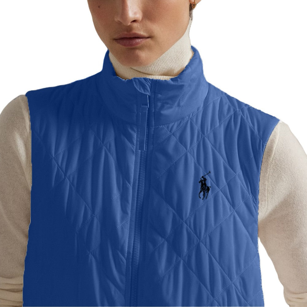 Ralph Lauren Tech Terry Quilted Hybrid Full-Zip Golf Vest Summer Blue - SP25 Women