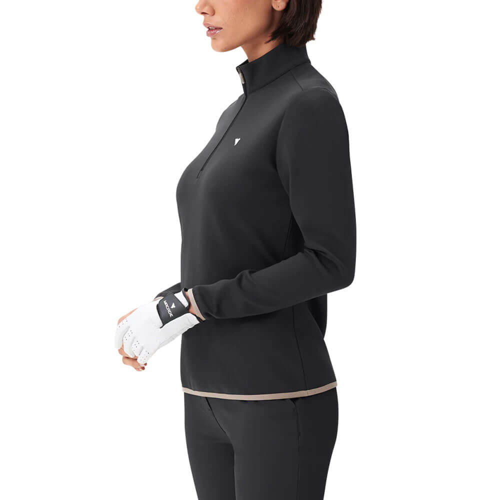 Macade Jade Therma Quarter Zip Golf Pullover Black - SS25 Women