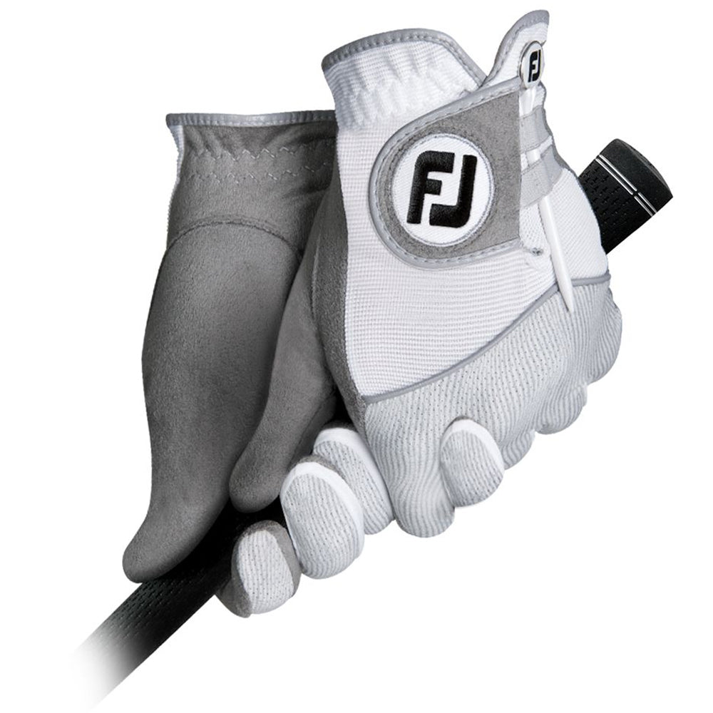 FootJoy RainGrip Pair Golf Glove Gray/White - 21