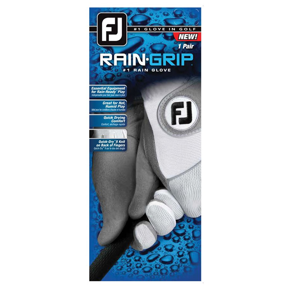 FootJoy RainGrip Pair Golf Glove Gray/White - 21