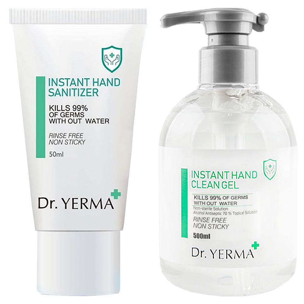 Dr. Yerma Instant Hand Sanitizer Clean Gel Alcohol 70% Fresh Scent