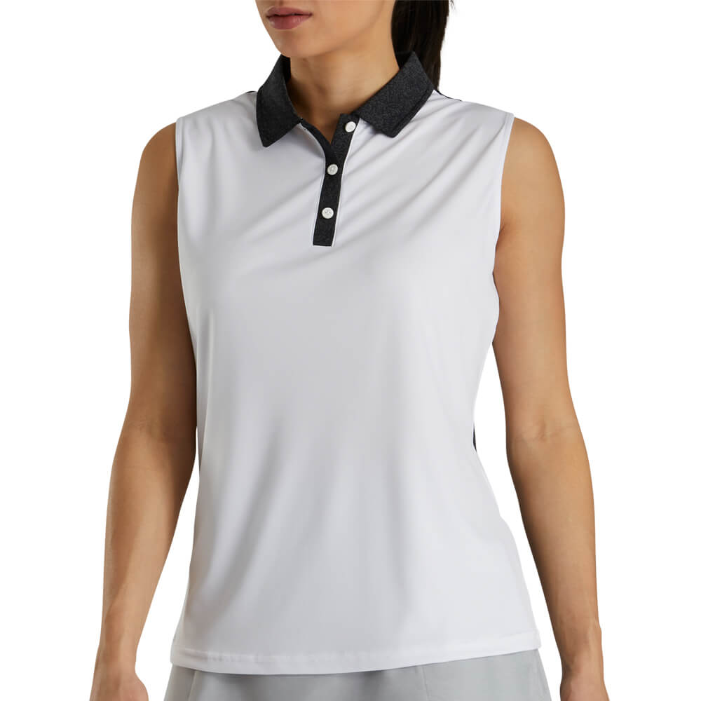 FootJoy Sleeveless Jacquard Back Shirt Golf Polo 2021 Women