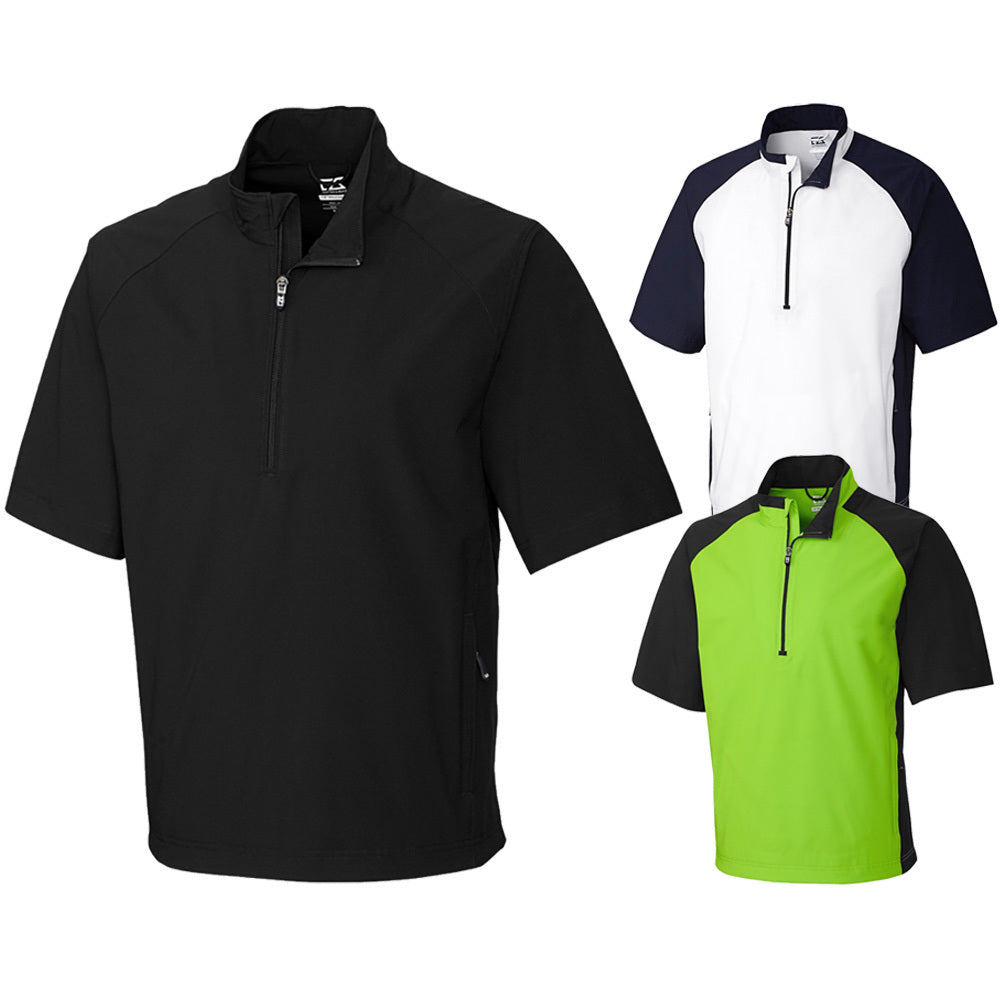 Cutter and Buck WeatherTec Short Sleeve Summit Half Zip Golf Pullover 2019